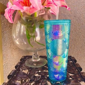 💎🧜‍♀️ NEW Starbucks Teal Mermaid Scale Iridescent Tumbler cup venti 24oz 💎